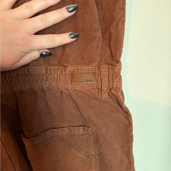 Women’s Cleo + Wolf Jumpsuit corduroy Brown Size XL Western Festival Cowboy - Picture 9 of 9